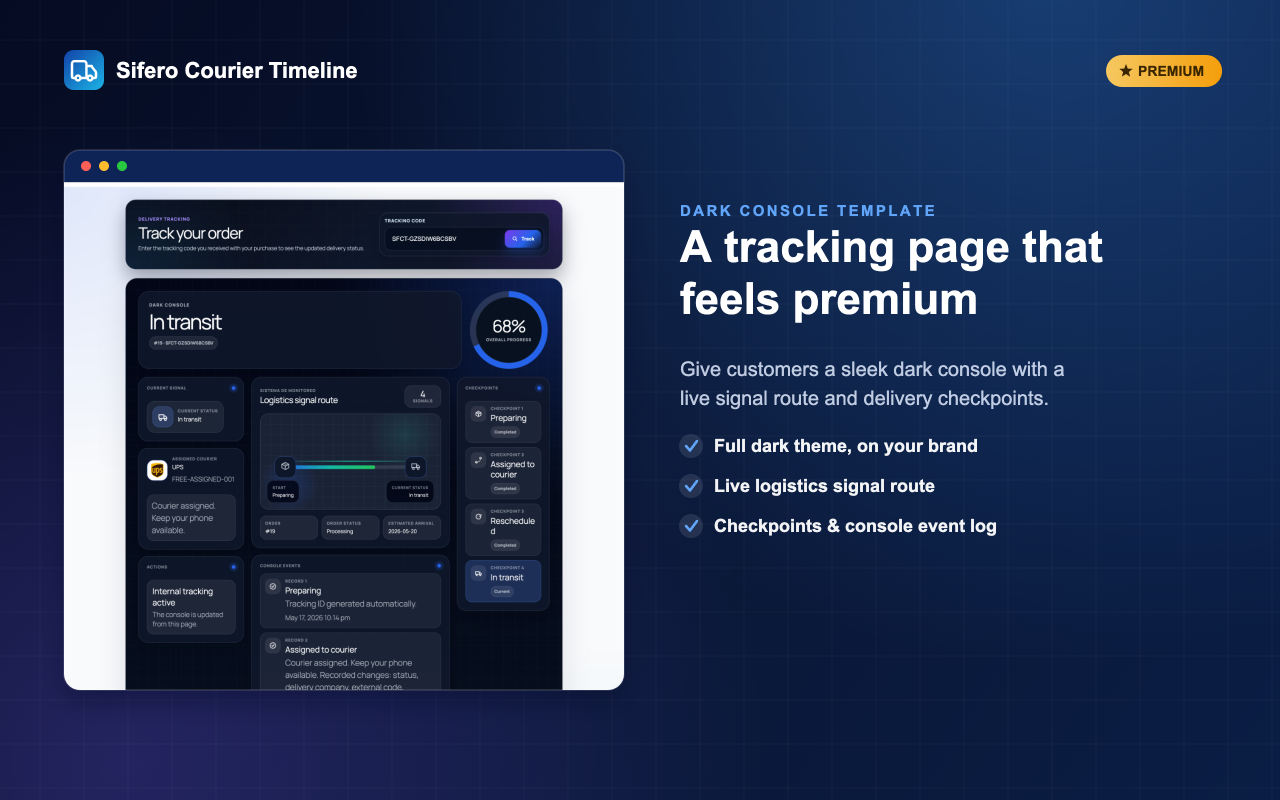 Premium dark theme